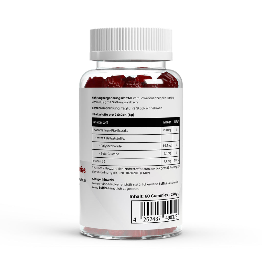 Lion's Mane + Vitamin B6 Gummies - 60 pcs.